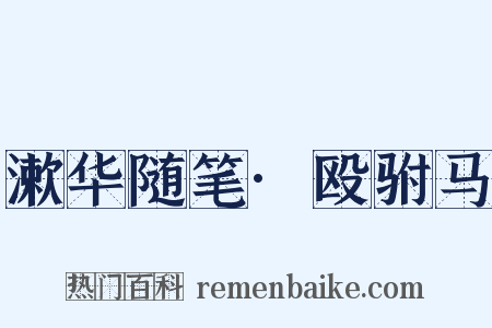漱华随笔·殴驸马是什么意思的图片